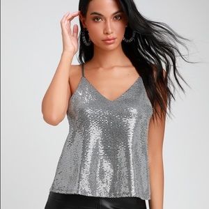 [SOLD] Lulus “Botinelli” Sequin Sleeveless Top